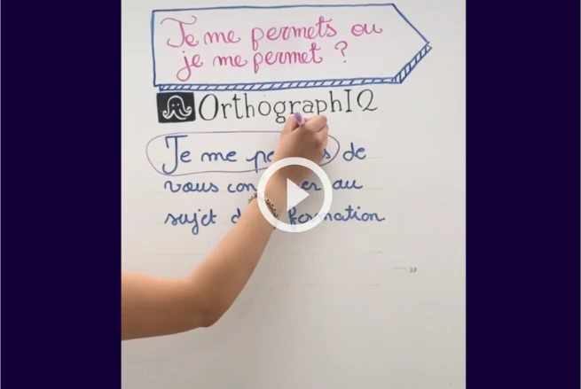 Je me permet ou je me permets ? – OrthographIQ
